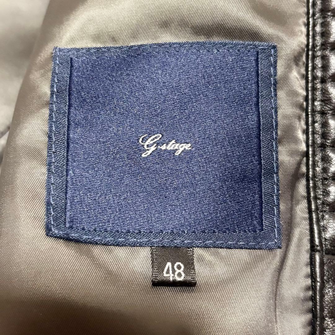 【極美品】g-stage ラムレザー テーラードジャケット キルティング 希少