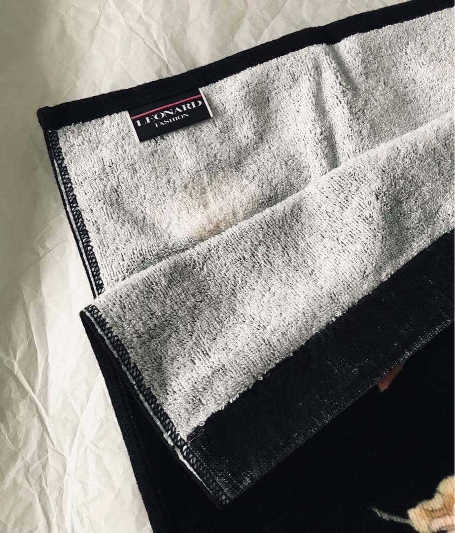LEONARD レオナール バスタオル フェイスタオル 2点セット★新品 希少