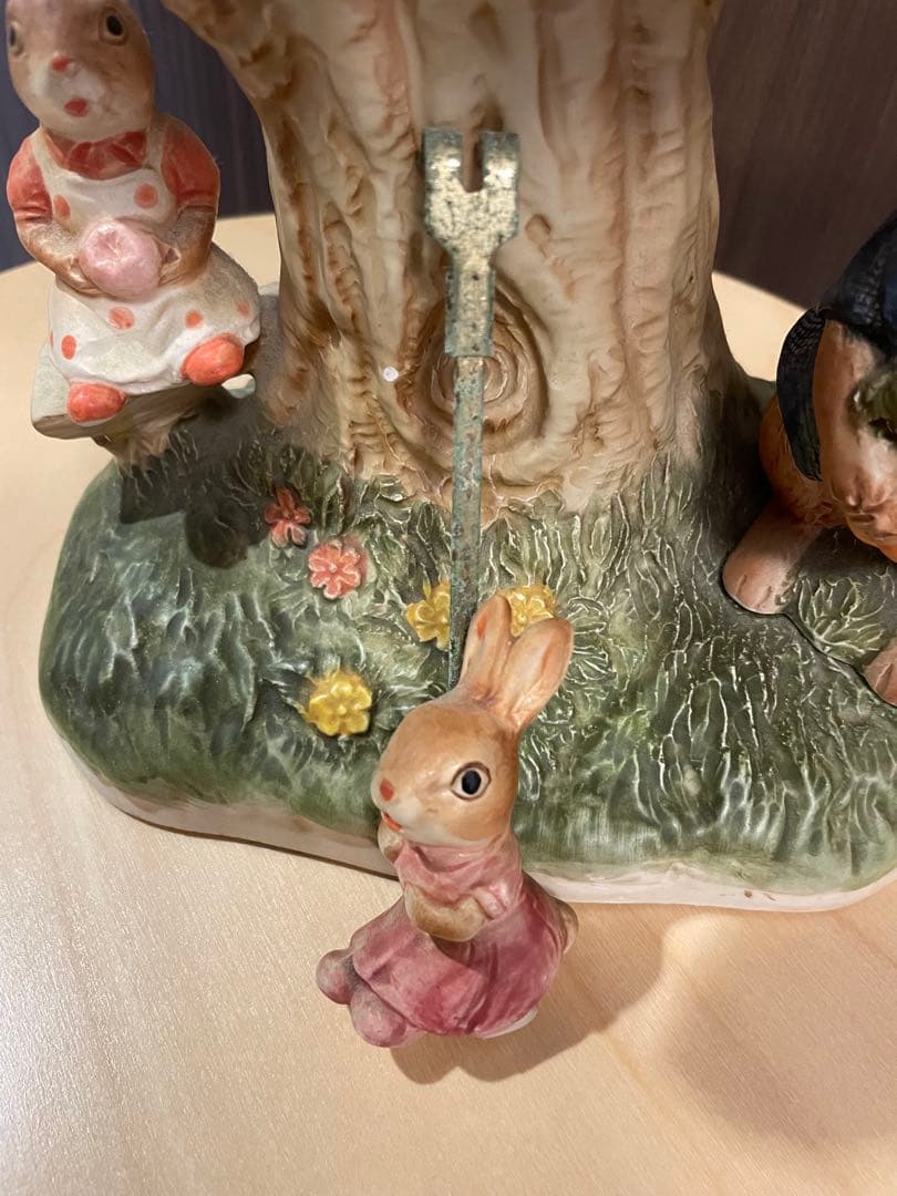 ベルアート 振り子時計　ピーターラビット風