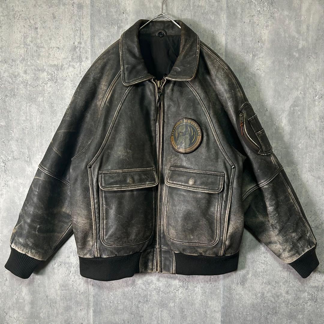 KADOYA FORCE MACEES レザージャケット 肉厚 フェード A2