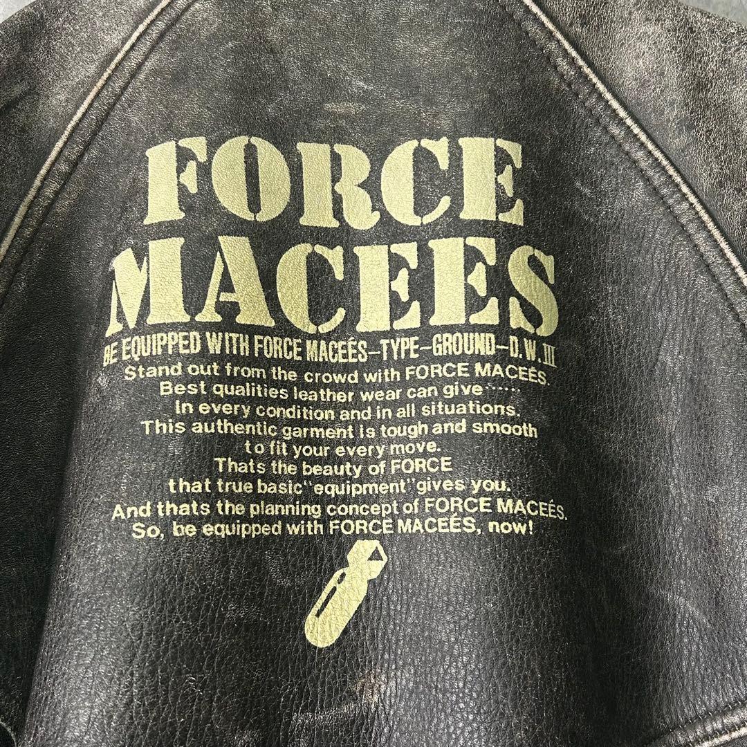 KADOYA FORCE MACEES レザージャケット 肉厚 フェード A2