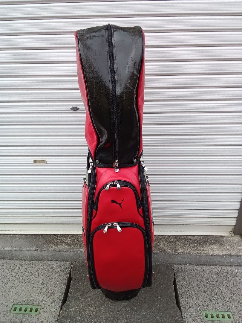 PUMAゴルフバッグ レッド　3点式　9.5型