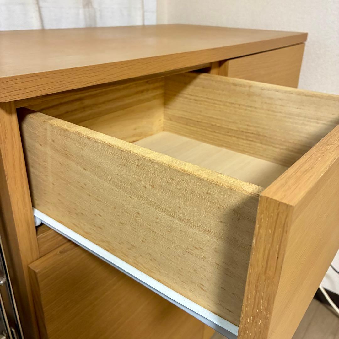 無印良品 オーク材キャビネット・木製扉幅８０×奥行４０×高さ８３ｃｍ 廃盤品