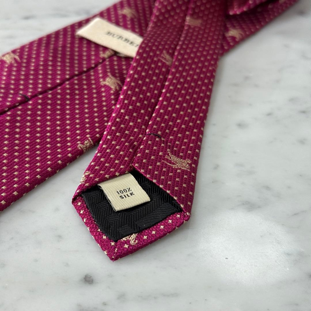 新品 未使用 BURBERRY バーバリー ネクタイピン ドット ホース ロゴ