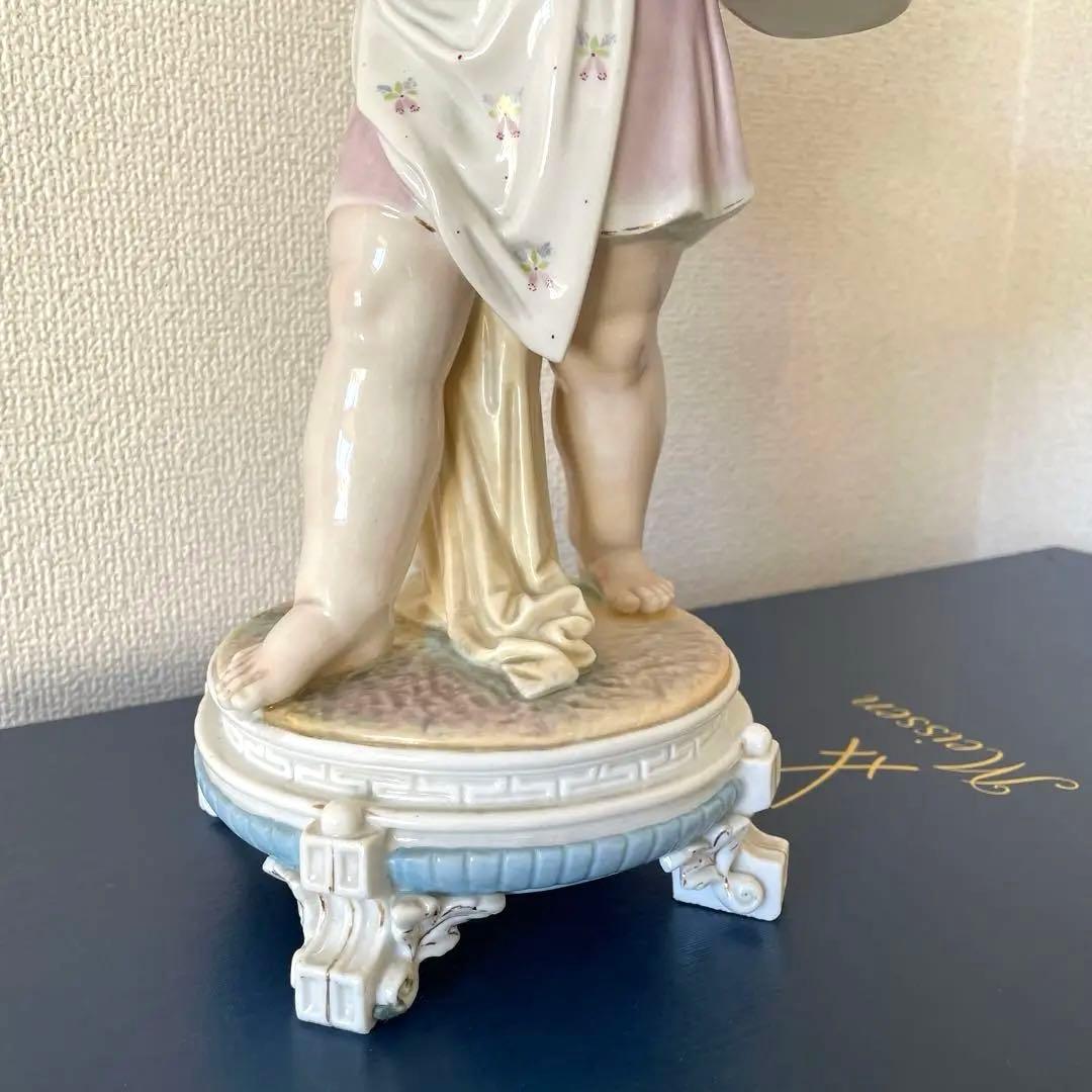 ・バスケットの少女・マイセン・陶器製・高さ３７.５cm・Meissen・