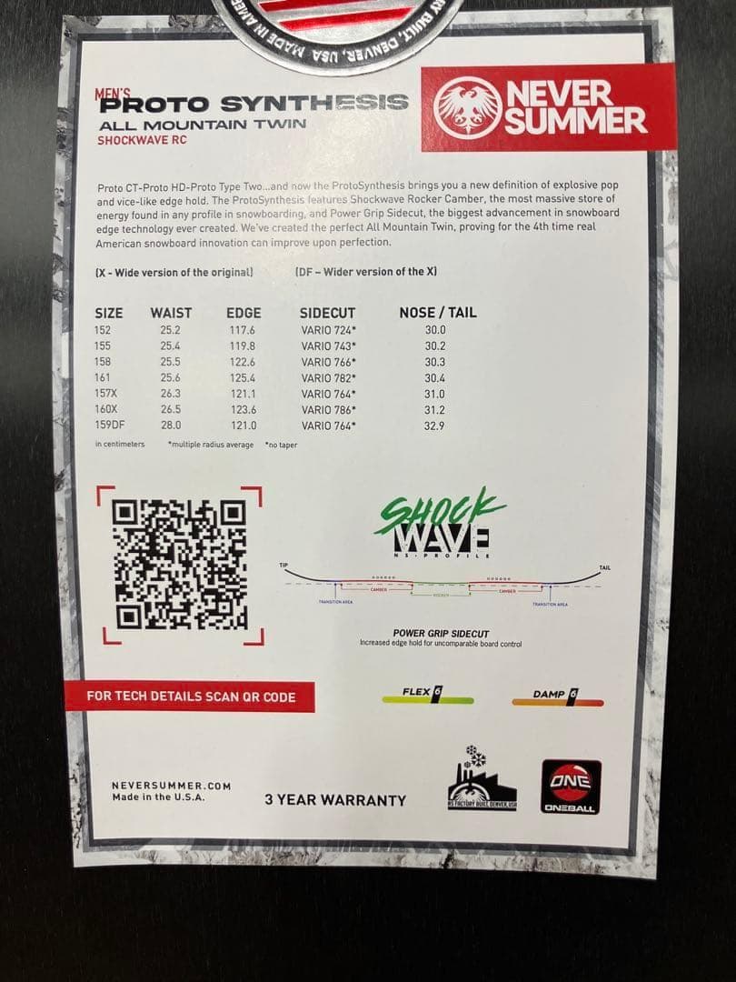 希少【新品】22-23 NEVER SUMMER PROTO 155