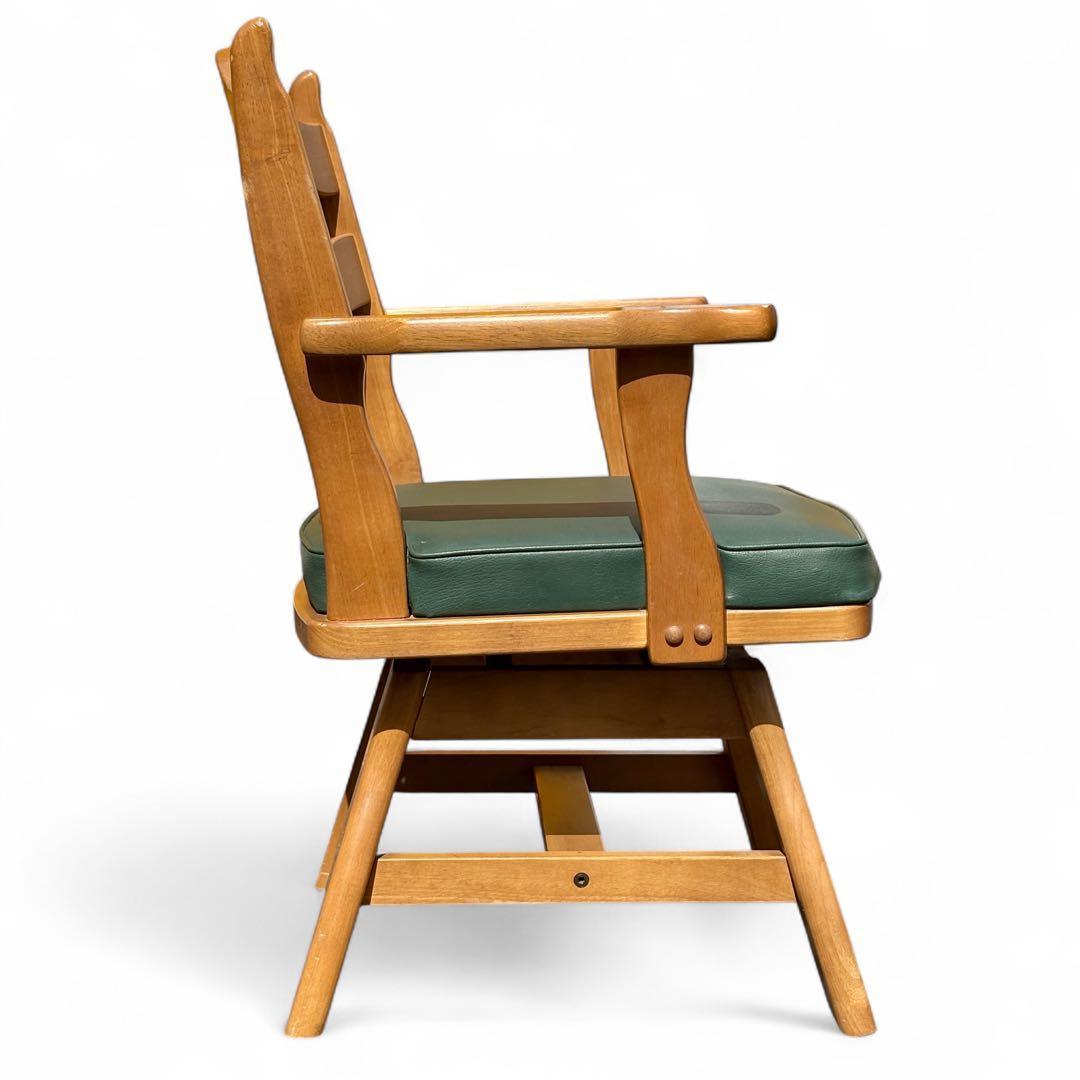 【三連休セール】カリモク ダイニングチェア RUSTIC 回転椅子 肘掛け付