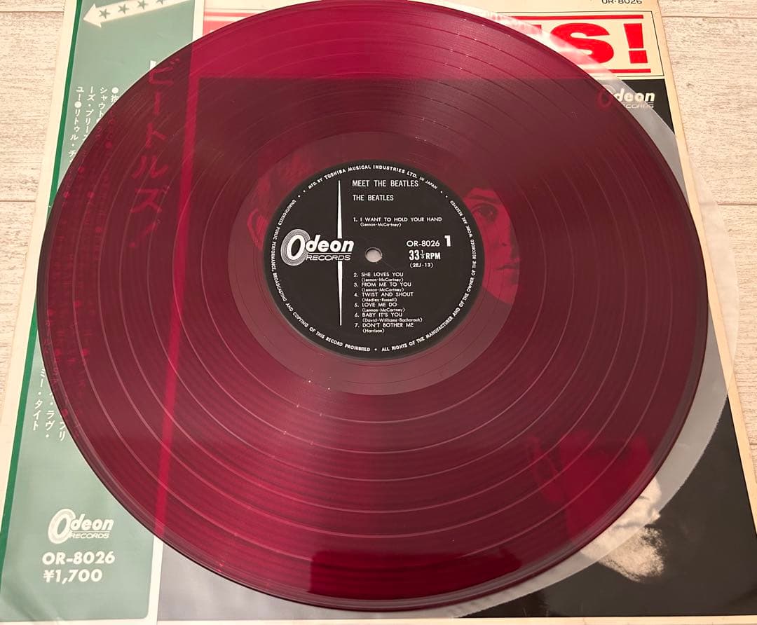 ビートルズ　レコード　赤盤　OR-8026
