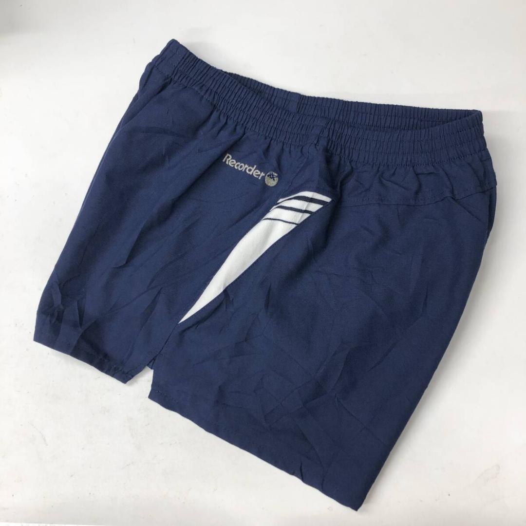 80s 90s アシックス バレーパンツ ネイビー L 日本製 LD3275