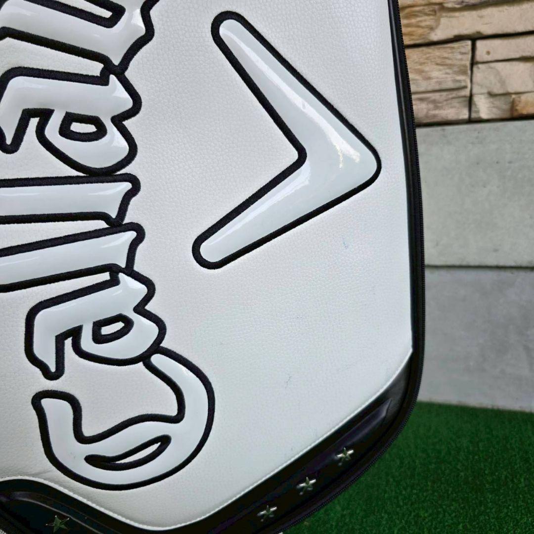 Callaway キャディバッグ ホワイト/ブラック ネームプレート付き