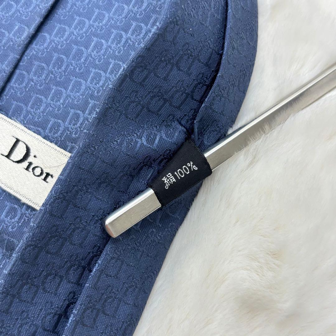 美品　クリスチャン ディオール ムッシ　ネクタイ　トロッター　ブルー　シルク