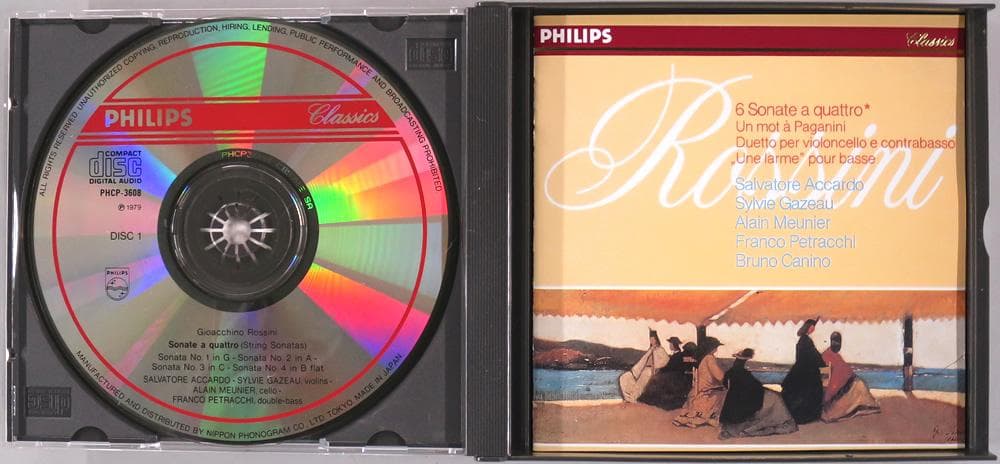 (2CD) アッカルド 「ロッシーニ：弦楽ソナタ」 国内 PHCP-3608～9