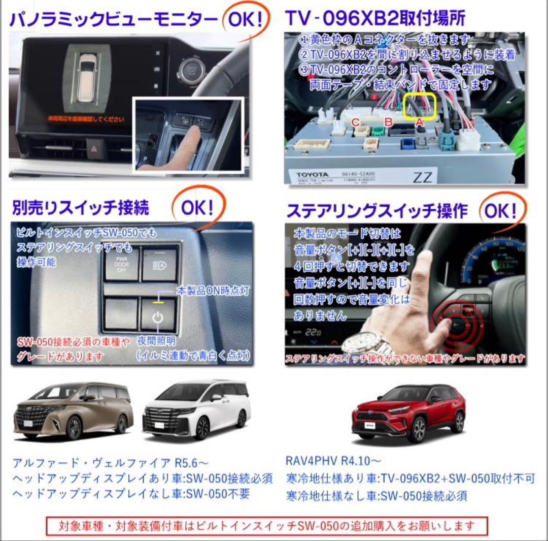 テレビキャンセラー テレビキット スイッチ付 ランドクルーザー 250