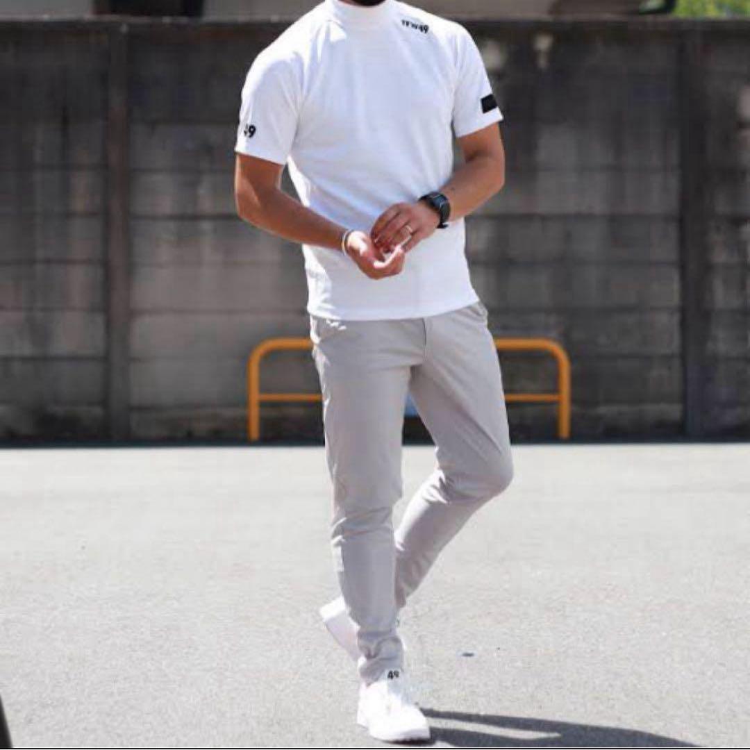 TFW49 モックネック　Tシャツ　ホワイト　L junhashimoto