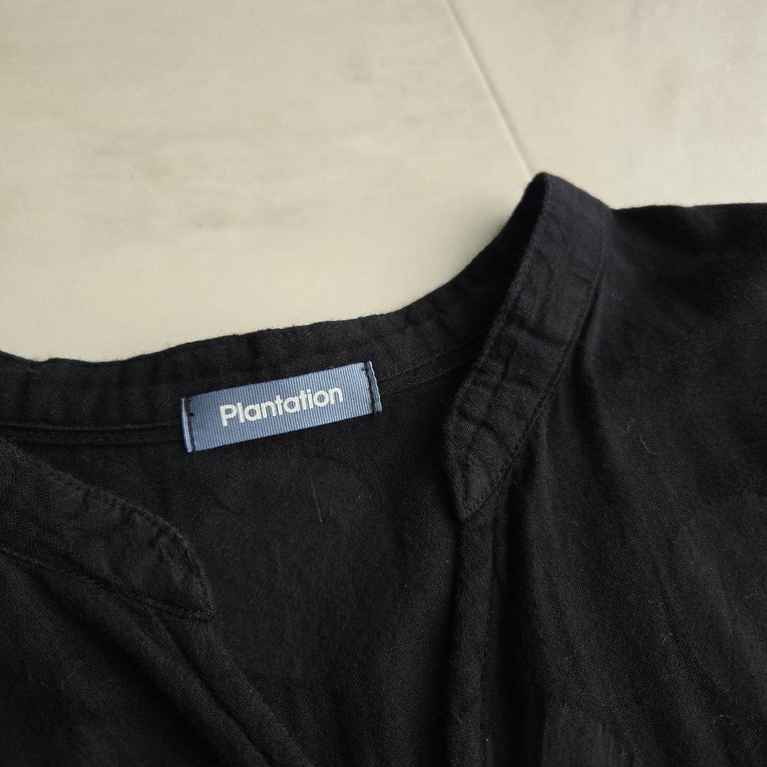 Plantation ドットジャガード Vネック ワンピース プルオーバー 2