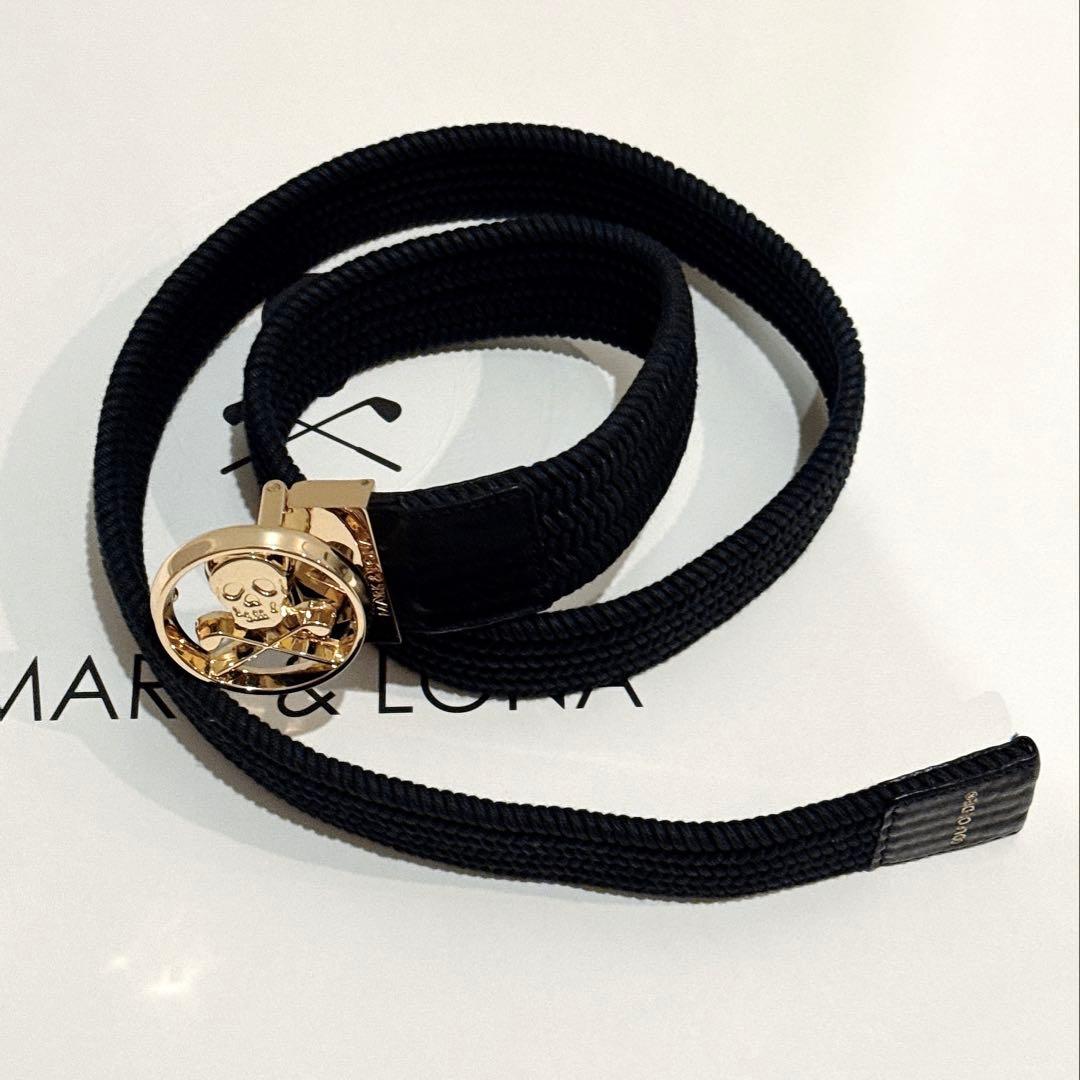 美品 ★ MARK&LONA ベルト レザー 革 ブラック 正規品