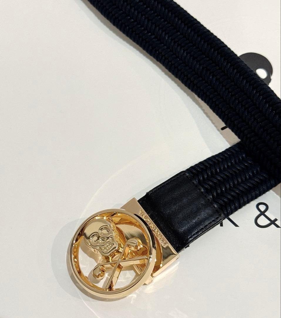 美品 ★ MARK&LONA ベルト レザー 革 ブラック 正規品