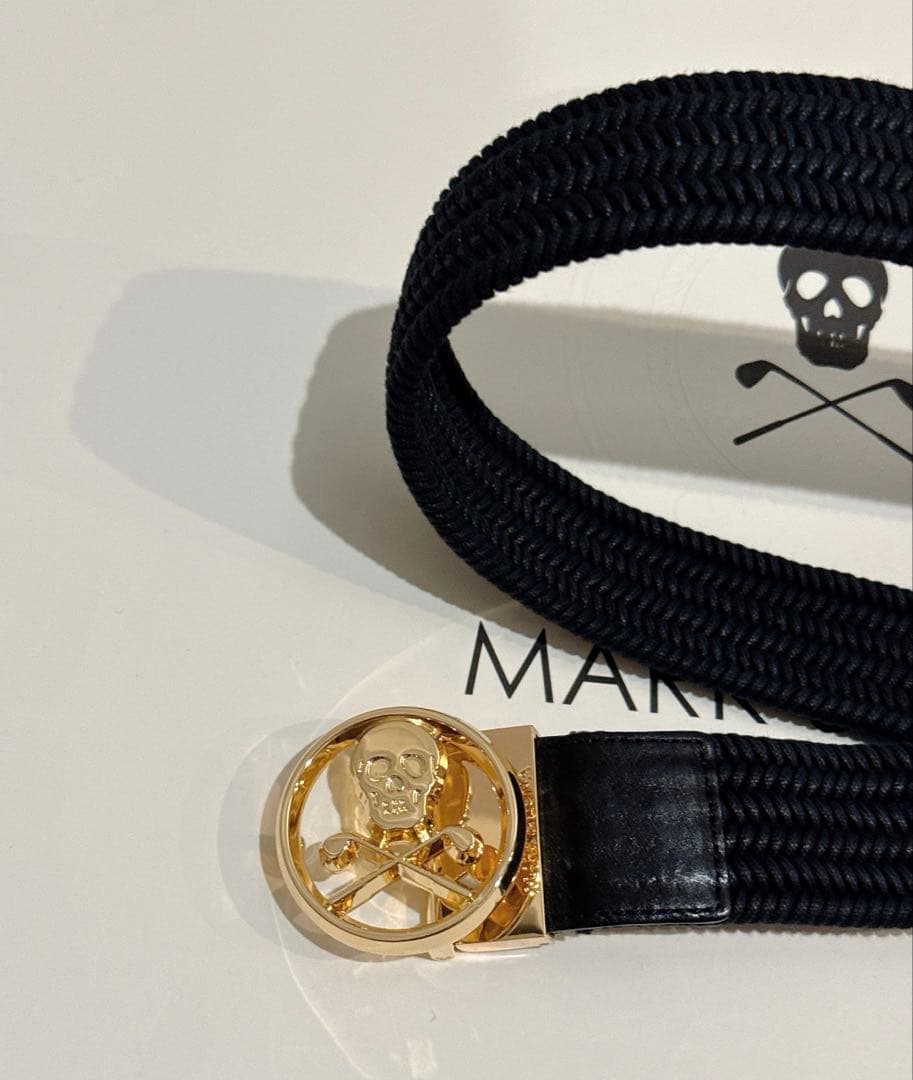 美品 ★ MARK&LONA ベルト レザー 革 ブラック 正規品