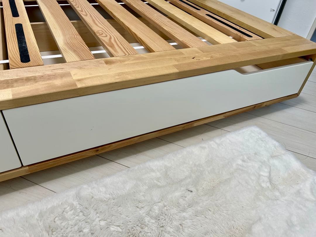 ★送料込★完成品IKEA MANDAL シングルベッド　収納付きマンダール