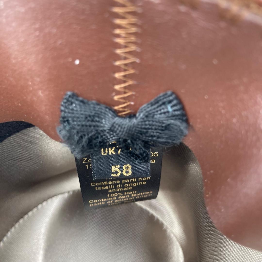 14159 ボルサリーノ QSラビットファー 中折れハット アクアブルー58cm