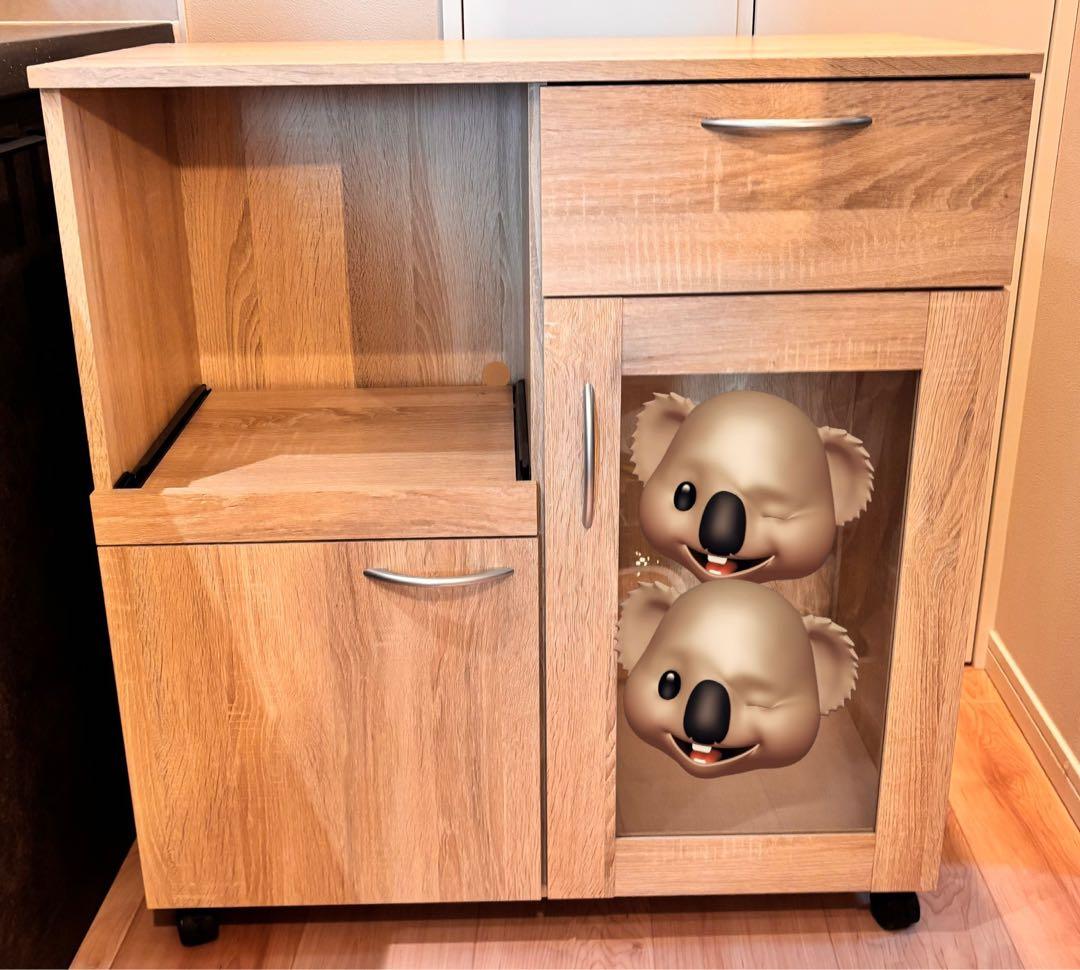 キッチンワゴン キャビネット ホワイトオーク 美品