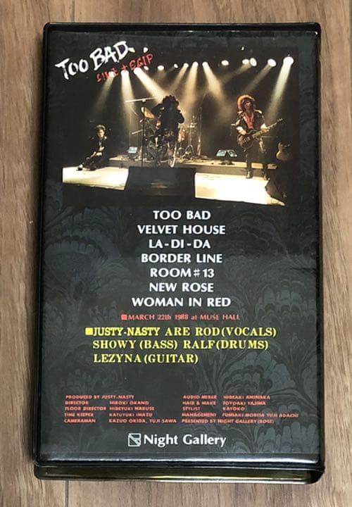 【入手不可】JUSTY NASTY  ビデオ  TOO BAD   1988年