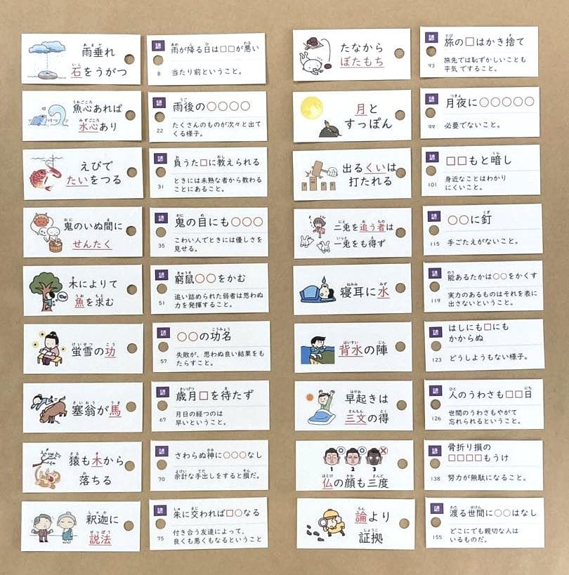 NEW☆カット済【中学受験】国語 知識編 暗記カード/練習帳・演習問題 7点 h