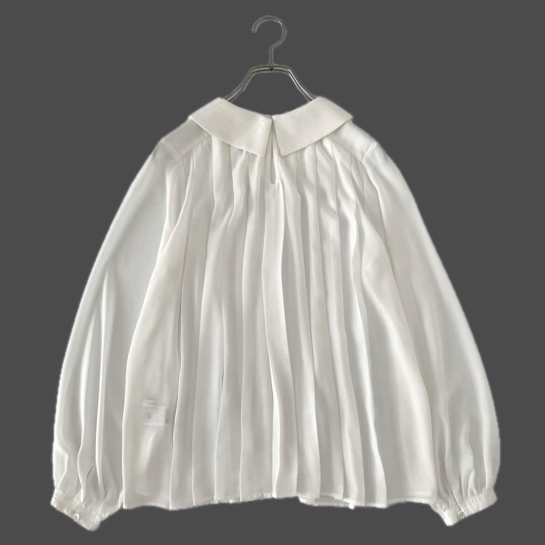 未使用 LOUNIE ルーニィ 洗える スパンコールカラープリーツブラウス