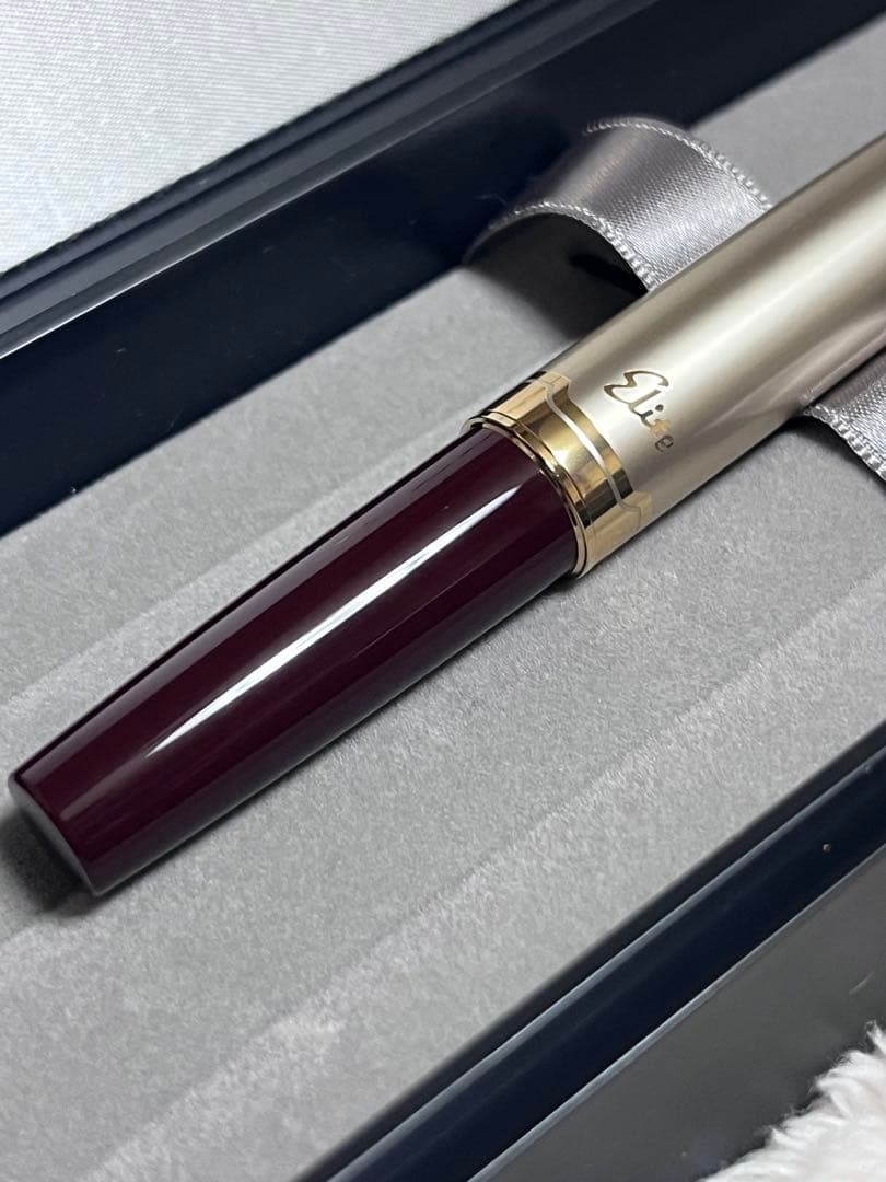 ☆廃番品 新品未使用 パイロット 万年筆 エリート ディープレッド F 細字☆