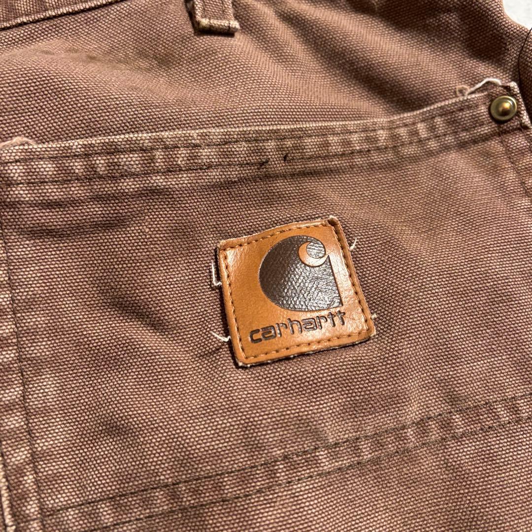 古着 90s Carhartt ダブルニー ワーク パンツ ブラウン usa製
