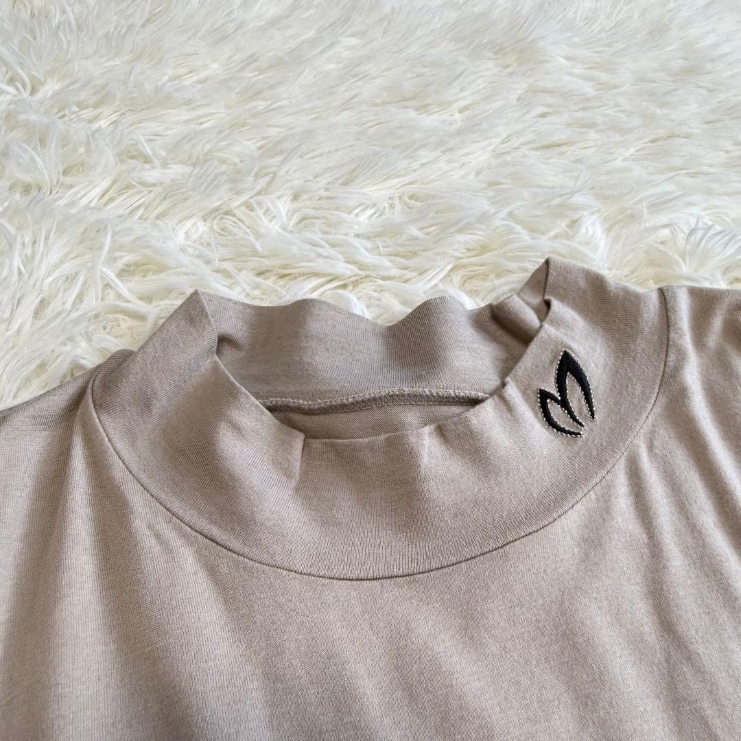 【マスターバニー】美品 モックネック ベージュ ビッグロゴ 6サイズ メンズ