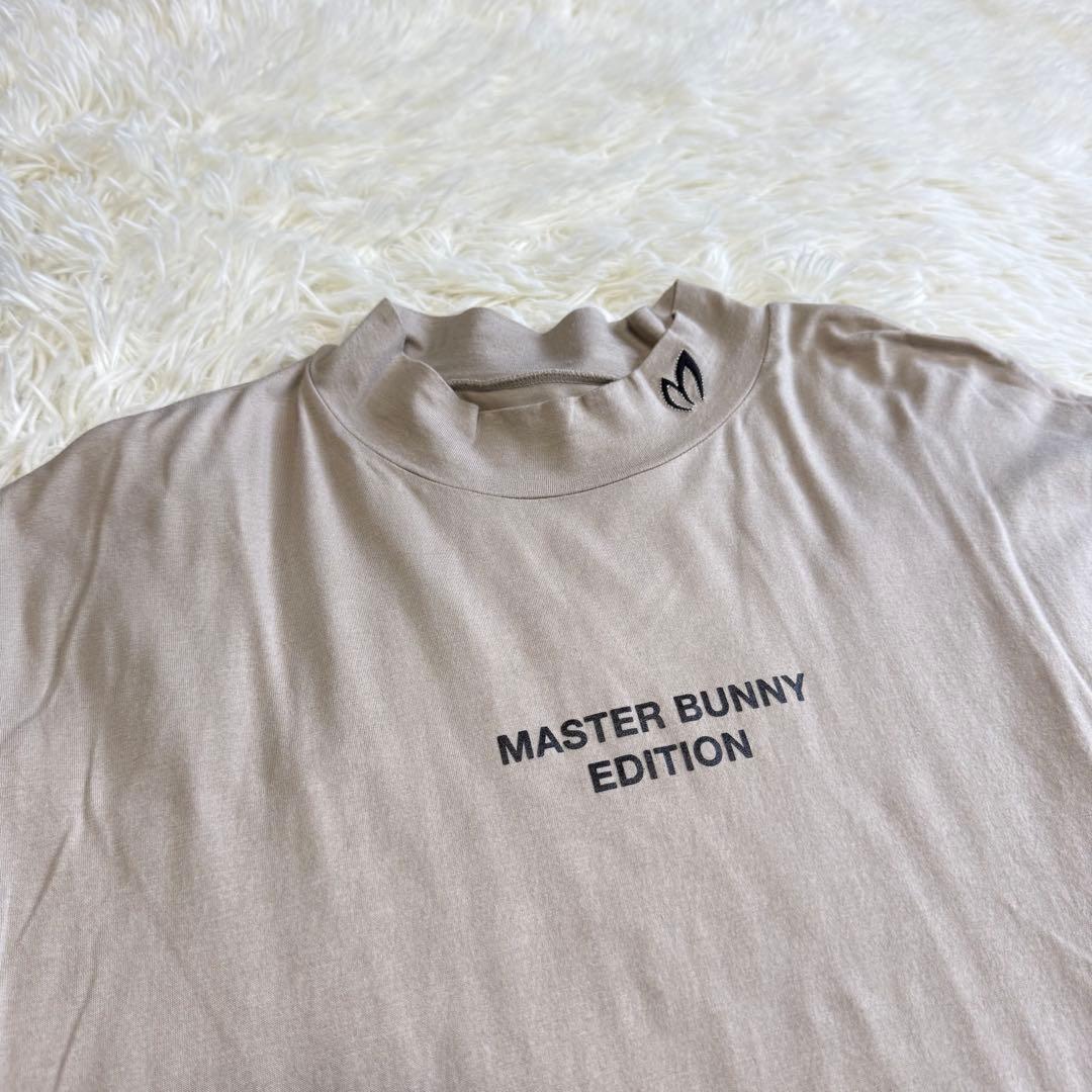 【マスターバニー】美品 モックネック ベージュ ビッグロゴ 6サイズ メンズ