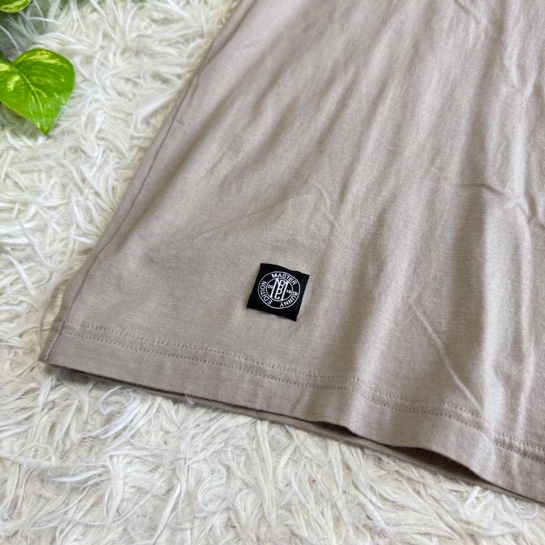 【マスターバニー】美品 モックネック ベージュ ビッグロゴ 6サイズ メンズ