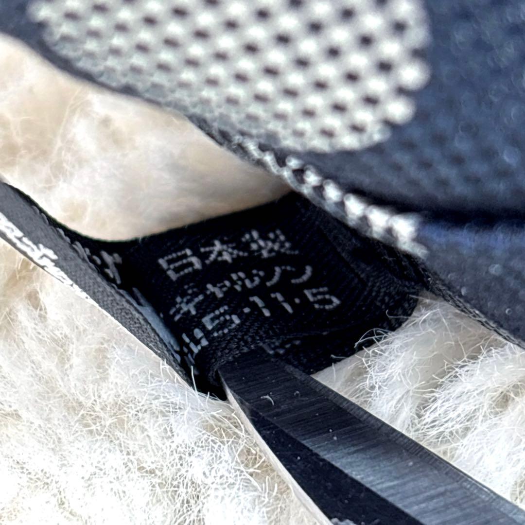 【高級ネクタイ】コムデギャルソンオムドゥ 絹100％ セッテピエゲ ドット 紺