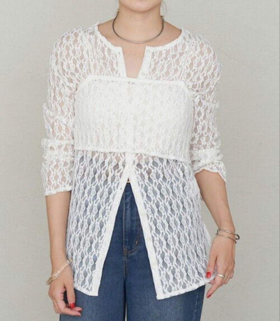 d*3様 25SS SHENERY《レイヤードを楽しむ》カットレースレイヤードブ