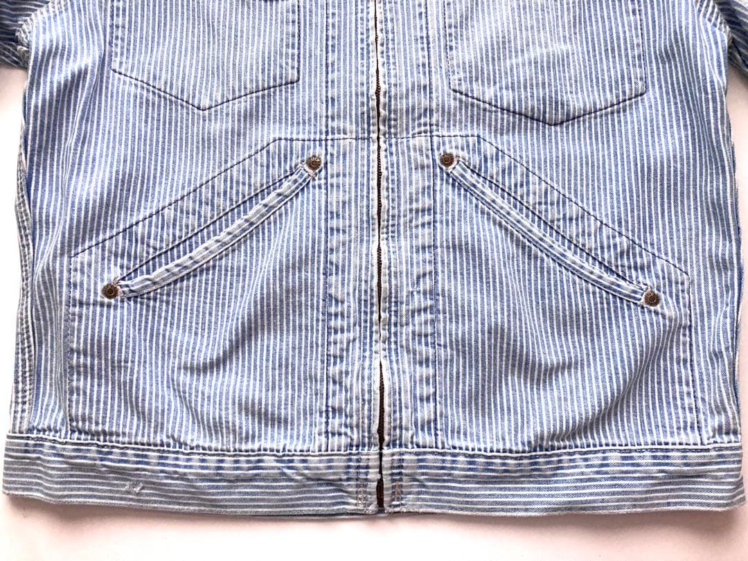 80s USA製 OSHKOSH ヒッコリー　ストライプ　ワークジャケット