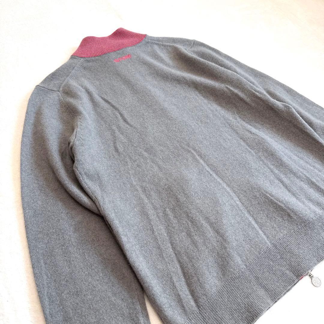 G/FORE ジーフォア ジップニット ジャケット グレー 40 カシミヤ混