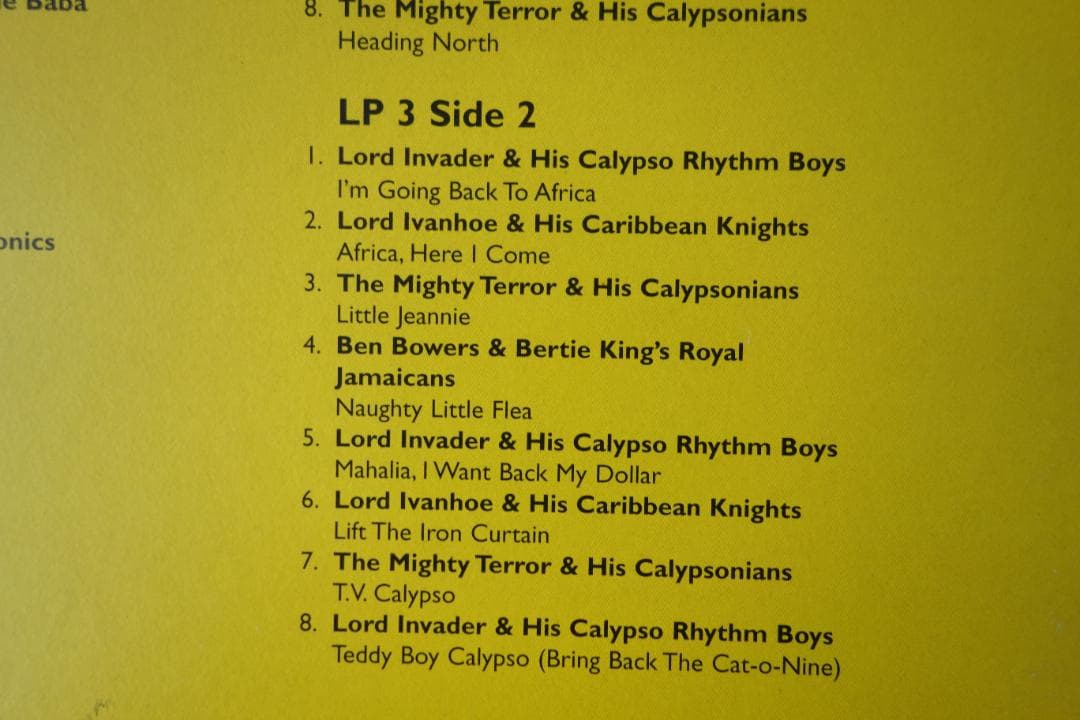 Trojan Calypso box set　3枚組レコード