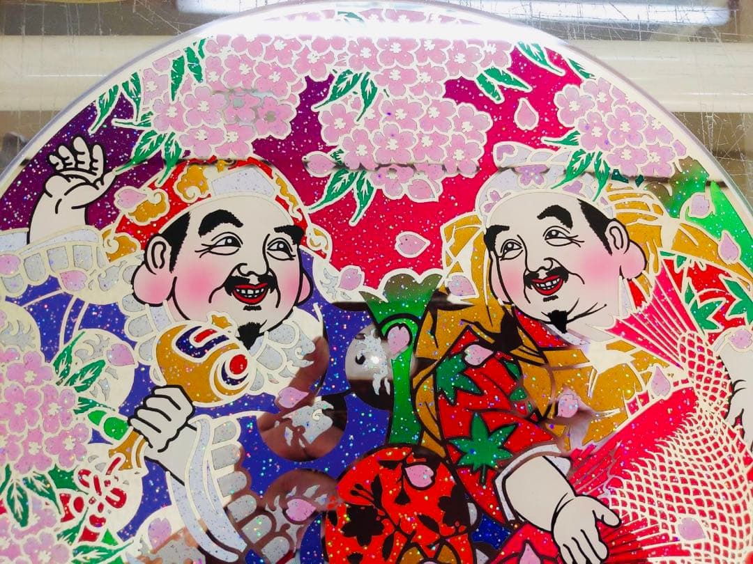 丸アンドン　30㎝　七福神