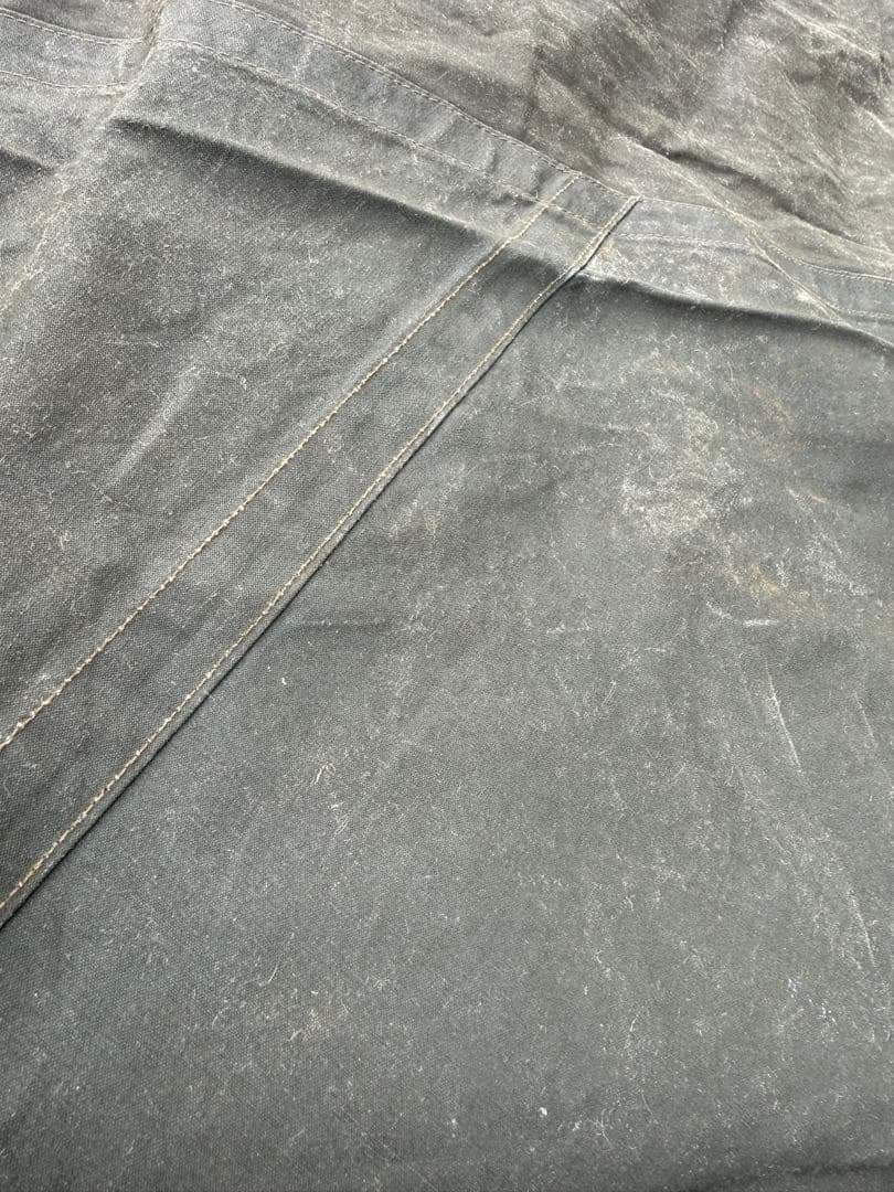 陸上自衛隊個人天幕55式官品昭和58年軍幕OD色 厚手帆布金属ボタンソロキャンプ