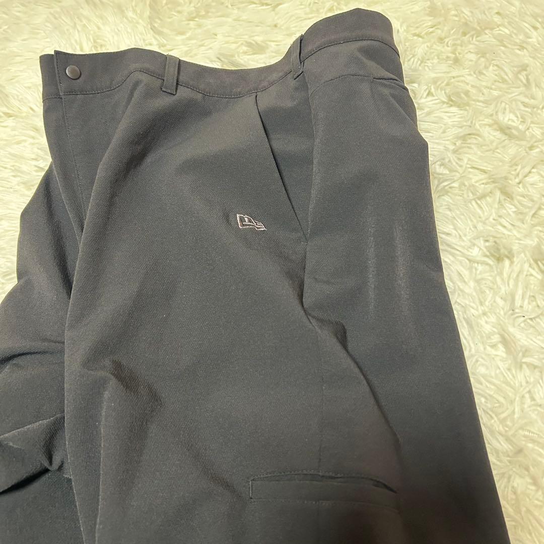 【NEW ERA】テーパードストレッチ ナイロンパンツ ブラックXXLサイズ