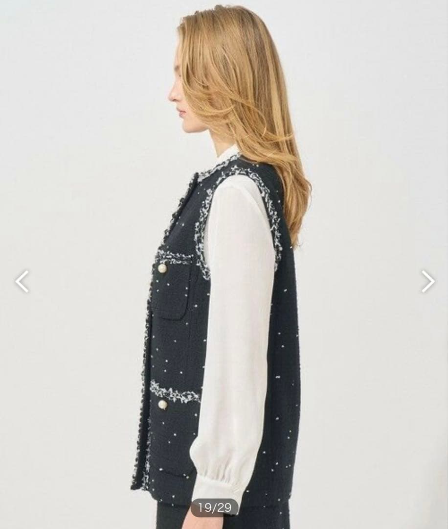 【新品】Eternal Line 2025 ANAYI ミニドットツイードジレ