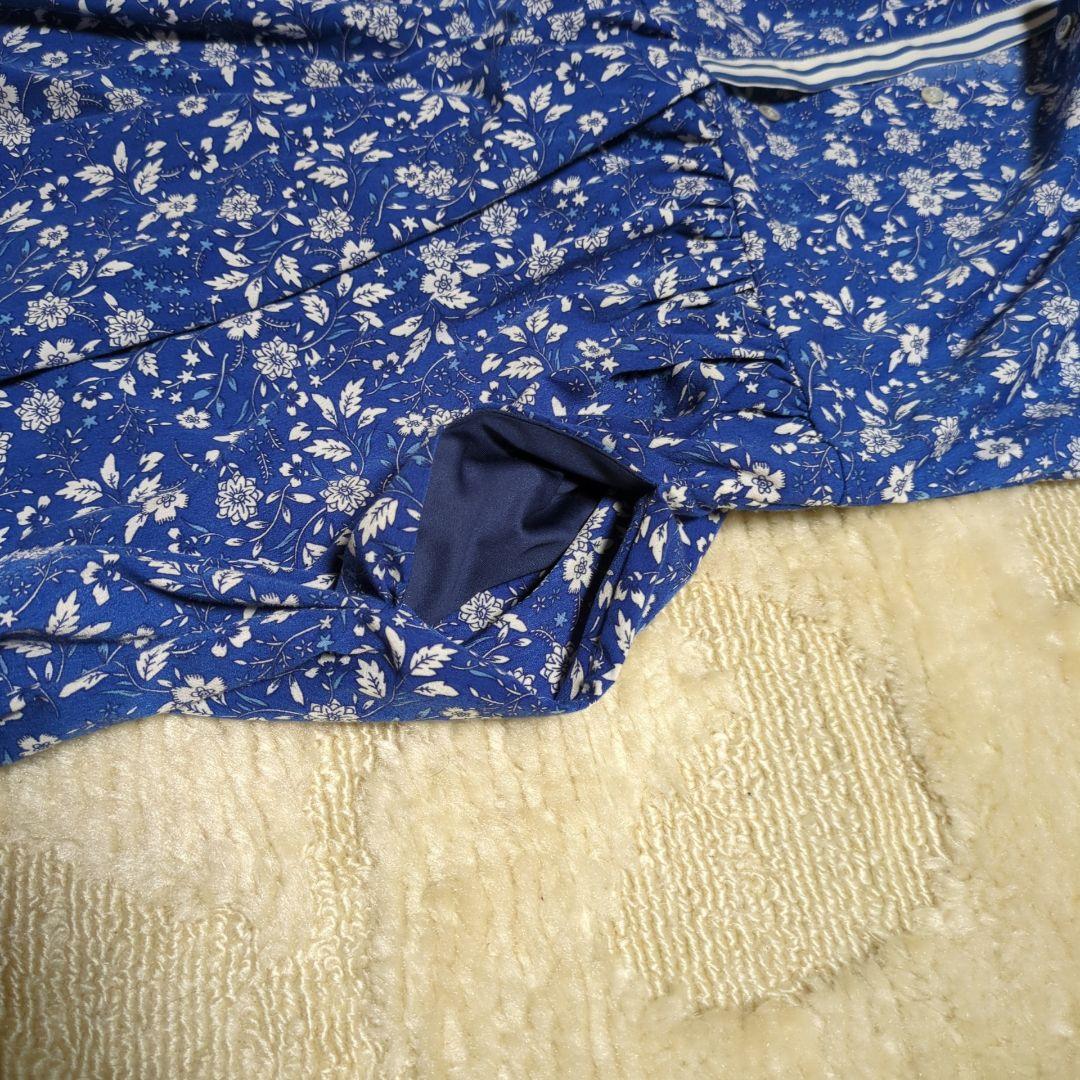 シップス エニィ :フラワー ストライプ ミックス フレア シャツ ワンピース