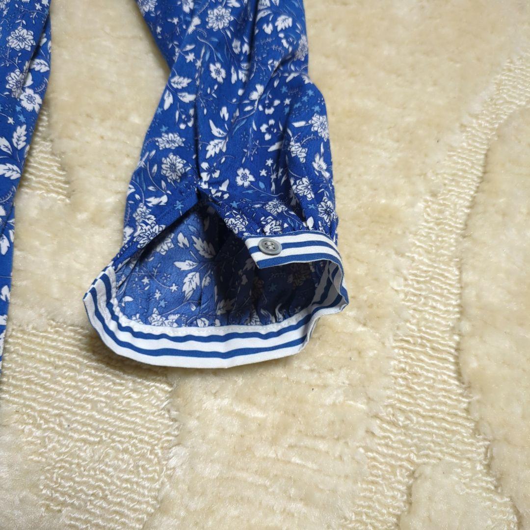 シップス エニィ :フラワー ストライプ ミックス フレア シャツ ワンピース