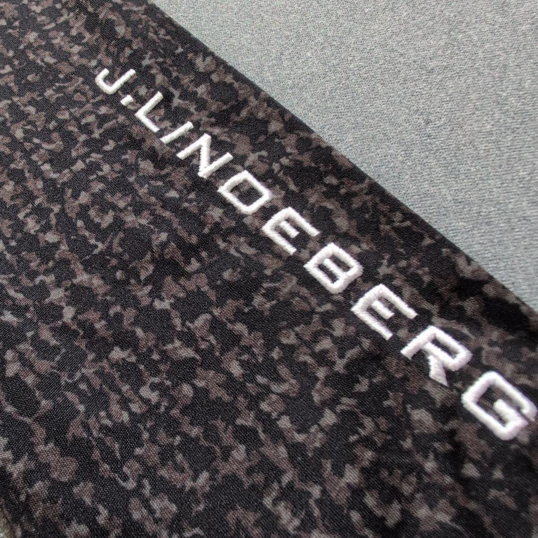 【極美品】ジェイリンドバーグゴルフ　デジタル迷彩柄　ポロシャツ長袖　刺繍ロゴ　M