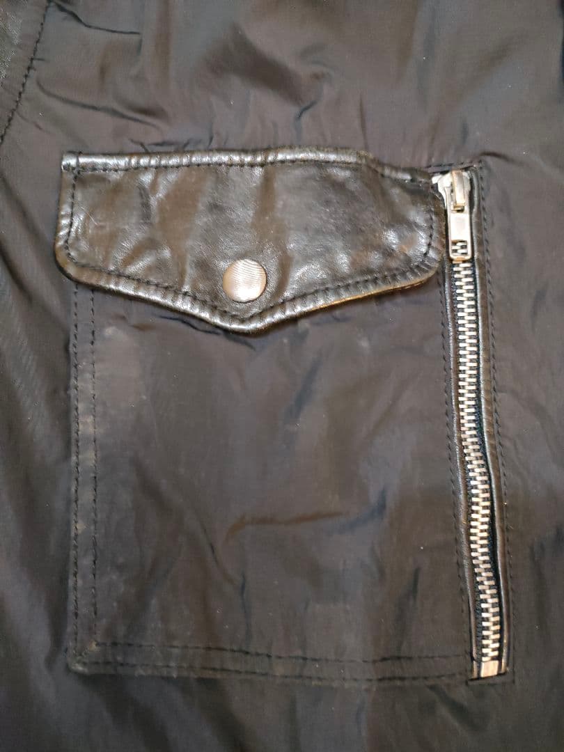 DIESEL ディーゼル ライダースジャケット レザー 切替 羊革 ブルゾン