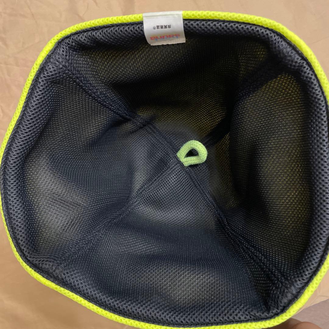 ベストサウナハット　良質蒸温　リバーシブルメッシュ　蛍光イエロー　ブラック