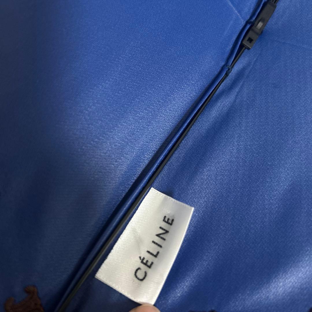 お盆SALE！ CELINE ネイビー 折りたたみ傘 晴雨兼用
