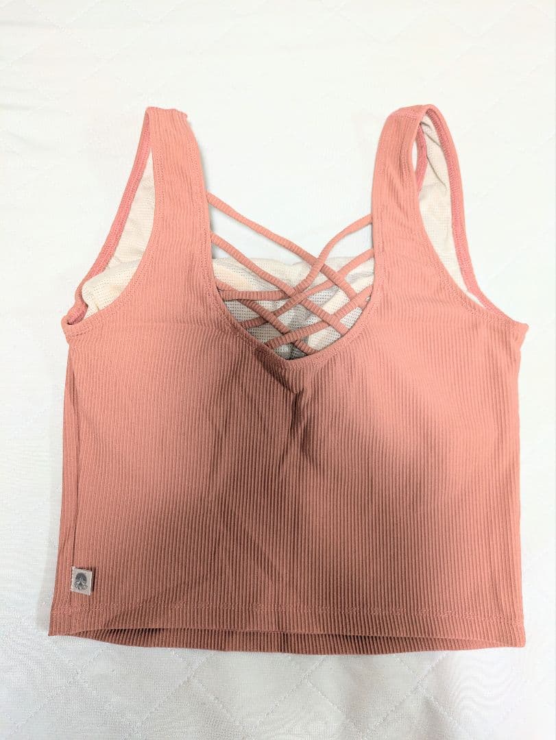 (最終価格)新品未使用タグ無し【SUKALA】テラコッタ リブ ヨガ上下(S)