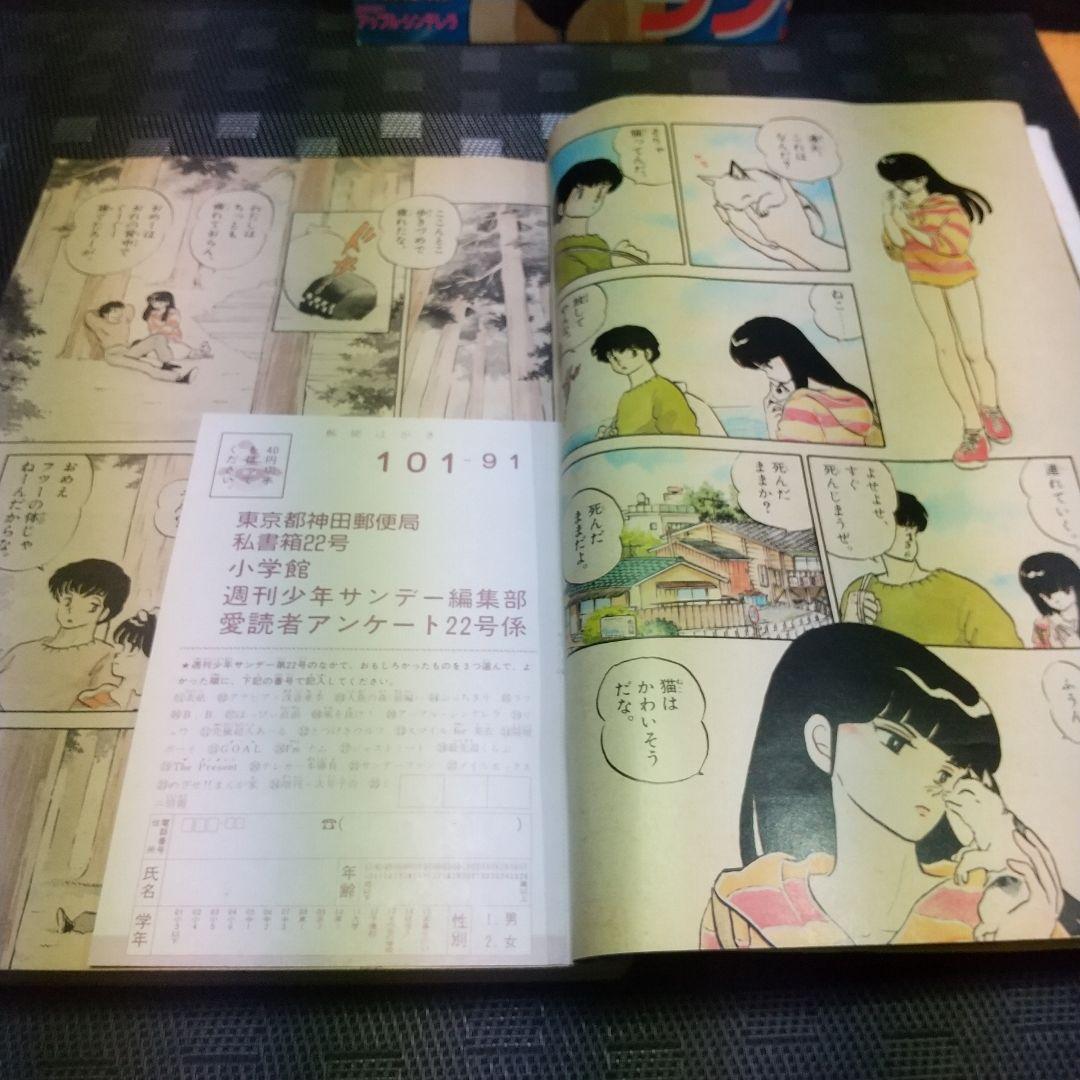 週刊少年サンデー 1987年22号23号※人魚の森 高橋留美子 前後編※浅倉亜季